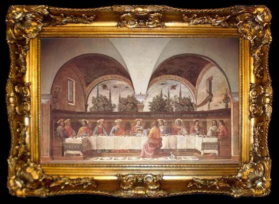 framed  Domenico Ghirlandaio Last Supper (mk08), ta009-2
